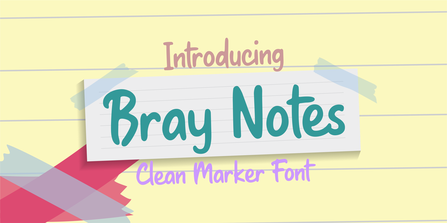 Beispiel einer Bray Notes Regular-Schriftart